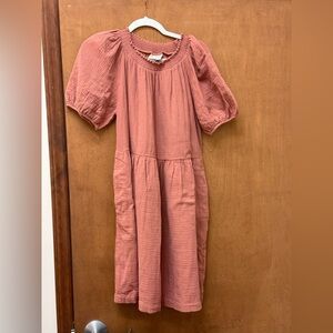Cotton Puff Sleeve Dress